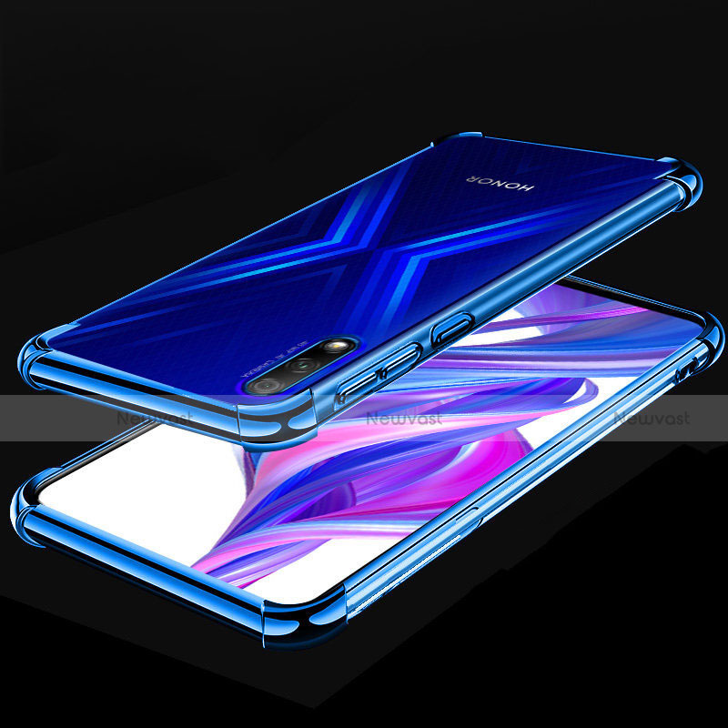 Ultra-thin Transparent TPU Soft Case Cover H05 for Huawei Honor 9X Blue