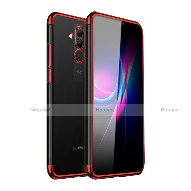 Ultra-thin Transparent TPU Soft Case Cover H05 for Huawei Mate 20 Lite Red