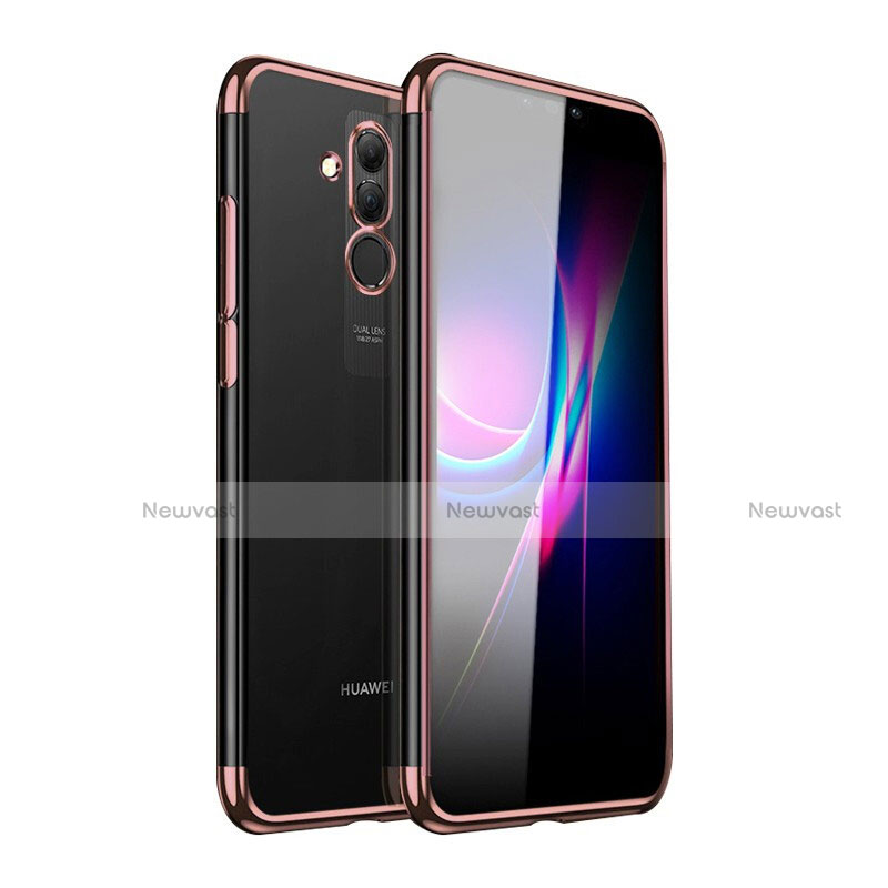 Ultra-thin Transparent TPU Soft Case Cover H05 for Huawei Mate 20 Lite Rose Gold