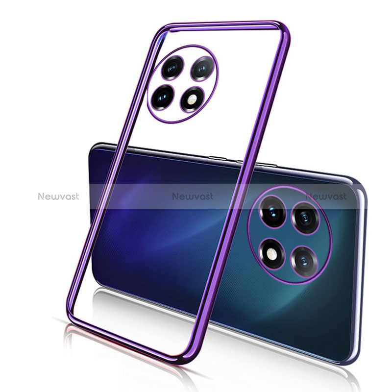 Ultra-thin Transparent TPU Soft Case Cover H05 for OnePlus Ace 2 5G Purple
