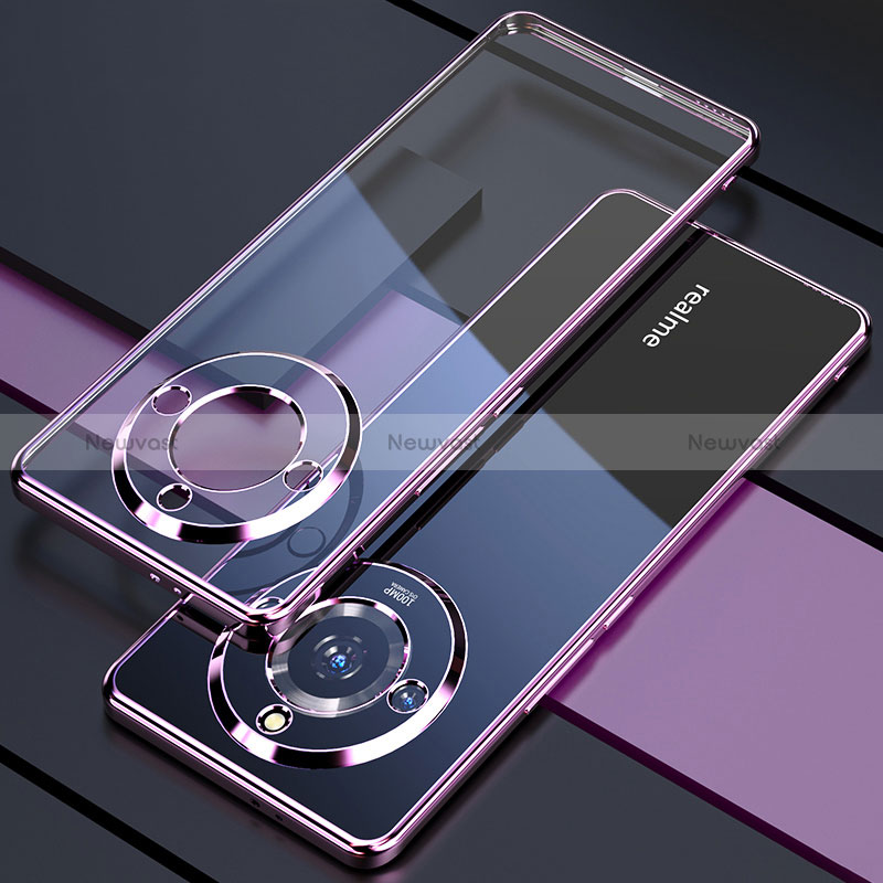 Ultra-thin Transparent TPU Soft Case Cover H05 for Realme Narzo 60 Pro 5G Purple