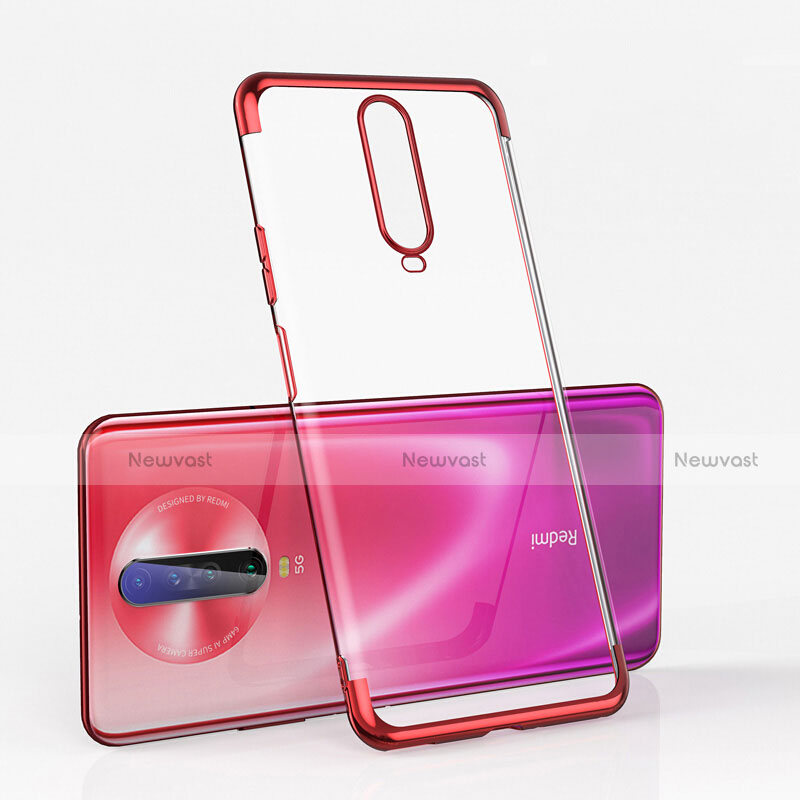 Ultra-thin Transparent TPU Soft Case Cover H05 for Xiaomi Redmi K30i 5G Red