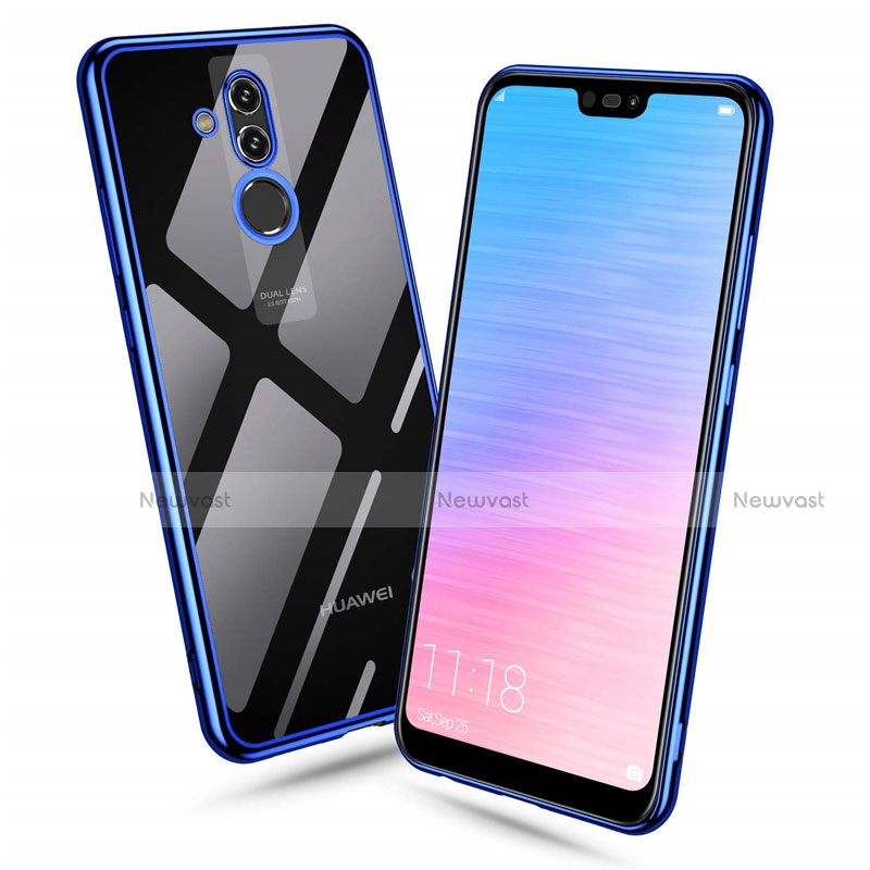 Ultra-thin Transparent TPU Soft Case Cover H06 for Huawei Mate 20 Lite Blue