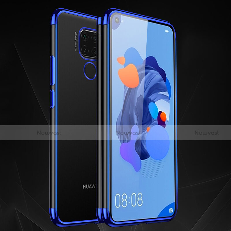 Ultra-thin Transparent TPU Soft Case Cover H06 for Huawei Mate 30 Lite Blue