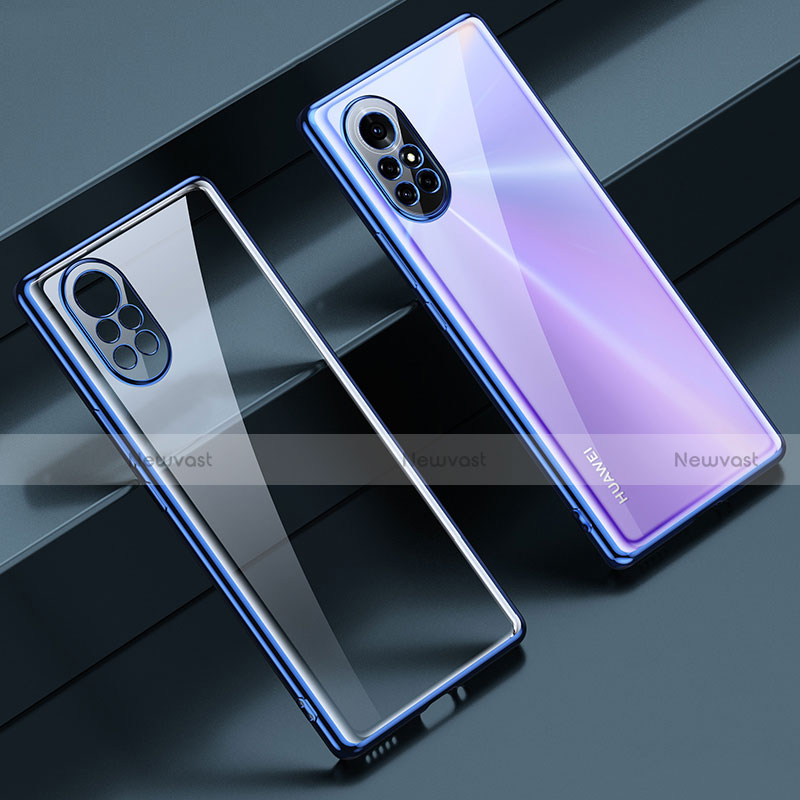 Ultra-thin Transparent TPU Soft Case Cover H06 for Huawei Nova 8 5G Blue