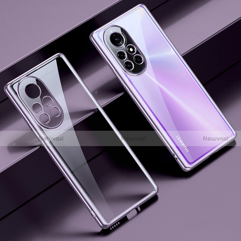 Ultra-thin Transparent TPU Soft Case Cover H06 for Huawei Nova 8 Pro 5G Purple