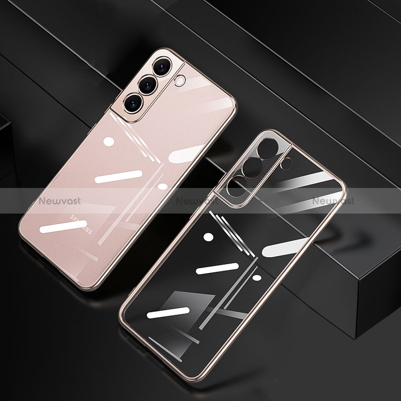 Ultra-thin Transparent TPU Soft Case Cover H06 for Samsung Galaxy S24 Plus 5G Rose Gold