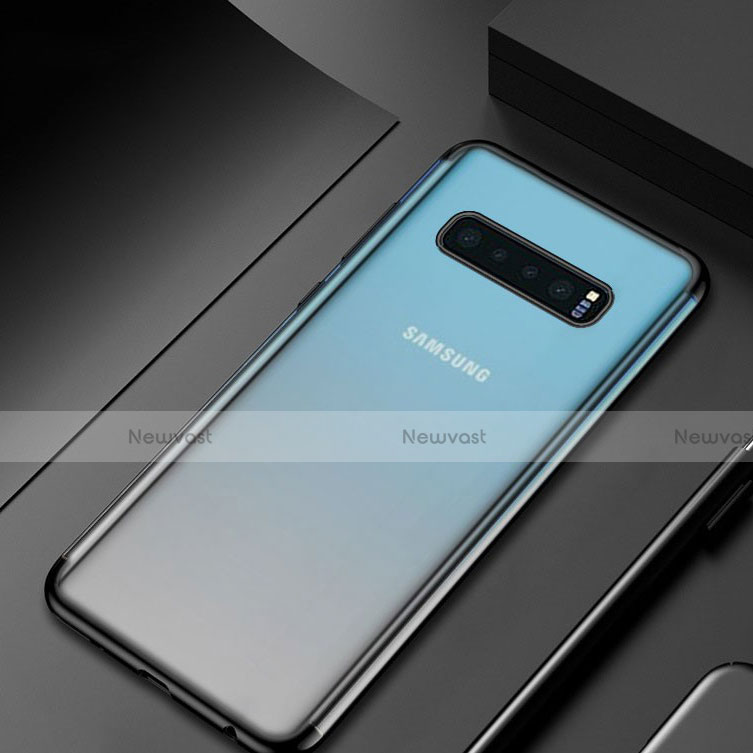 Ultra-thin Transparent TPU Soft Case Cover H07 for Samsung Galaxy S10 5G Black