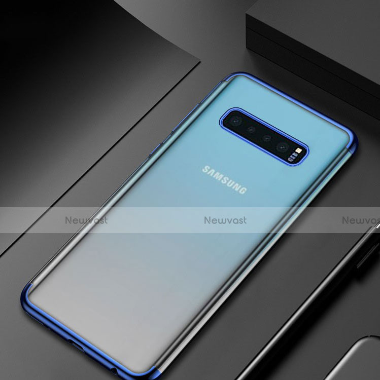 Ultra-thin Transparent TPU Soft Case Cover H07 for Samsung Galaxy S10 5G Blue