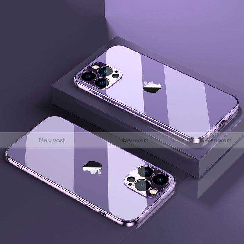 Ultra-thin Transparent TPU Soft Case Cover H08 for Apple iPhone 13 Pro