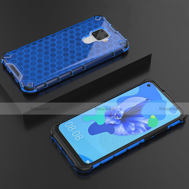 Ultra-thin Transparent TPU Soft Case Cover H08 for Huawei Mate 30 Lite Blue