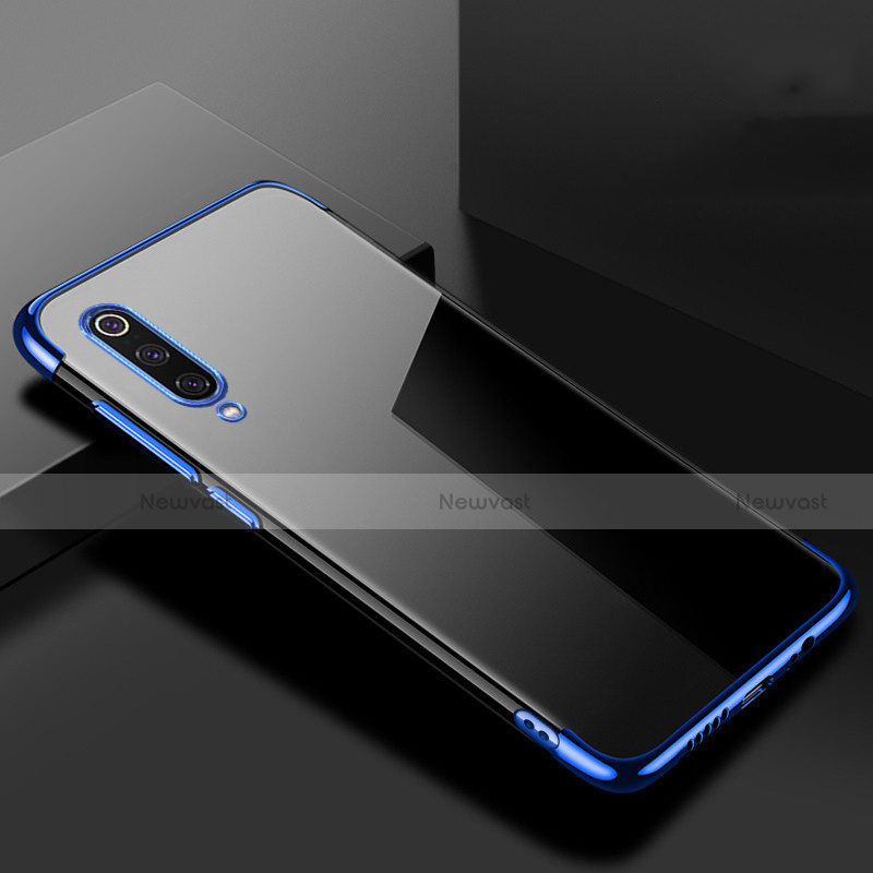 Ultra-thin Transparent TPU Soft Case Cover H08 for Xiaomi Mi 9 Lite Blue