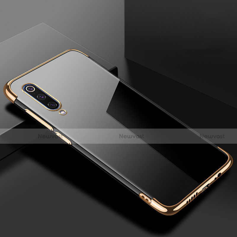 Ultra-thin Transparent TPU Soft Case Cover H08 for Xiaomi Mi 9 Pro 5G Gold