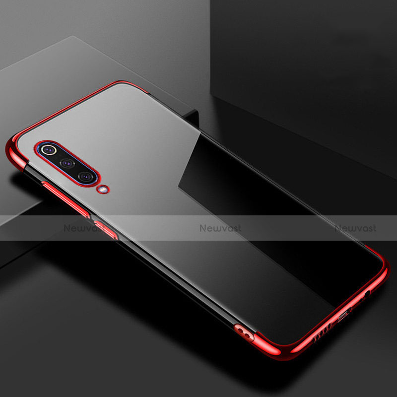 Ultra-thin Transparent TPU Soft Case Cover H08 for Xiaomi Mi 9 Pro 5G Red