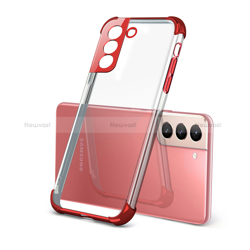 Ultra-thin Transparent TPU Soft Case Cover H09 for Samsung Galaxy S22 Plus 5G Red