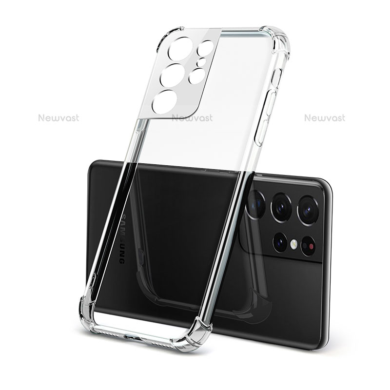 Ultra-thin Transparent TPU Soft Case Cover H09 for Samsung Galaxy S22 Ultra 5G Clear