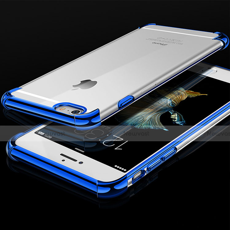 Ultra-thin Transparent TPU Soft Case Cover HC01 for Apple iPhone 6 Blue