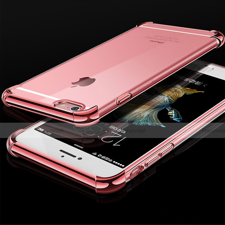 Ultra-thin Transparent TPU Soft Case Cover HC01 for Apple iPhone 6S Rose Gold