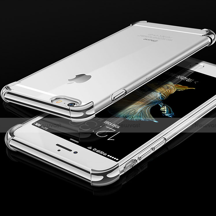 Ultra-thin Transparent TPU Soft Case Cover HC01 for Apple iPhone 6S Silver