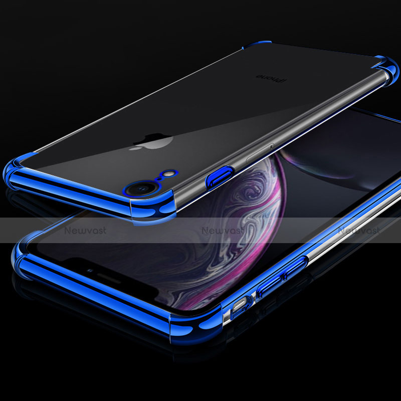 Ultra-thin Transparent TPU Soft Case Cover HC07 for Apple iPhone XR Blue