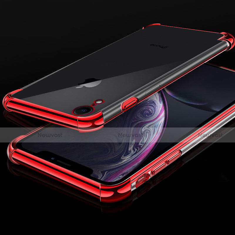 Ultra-thin Transparent TPU Soft Case Cover HC07 for Apple iPhone XR Red