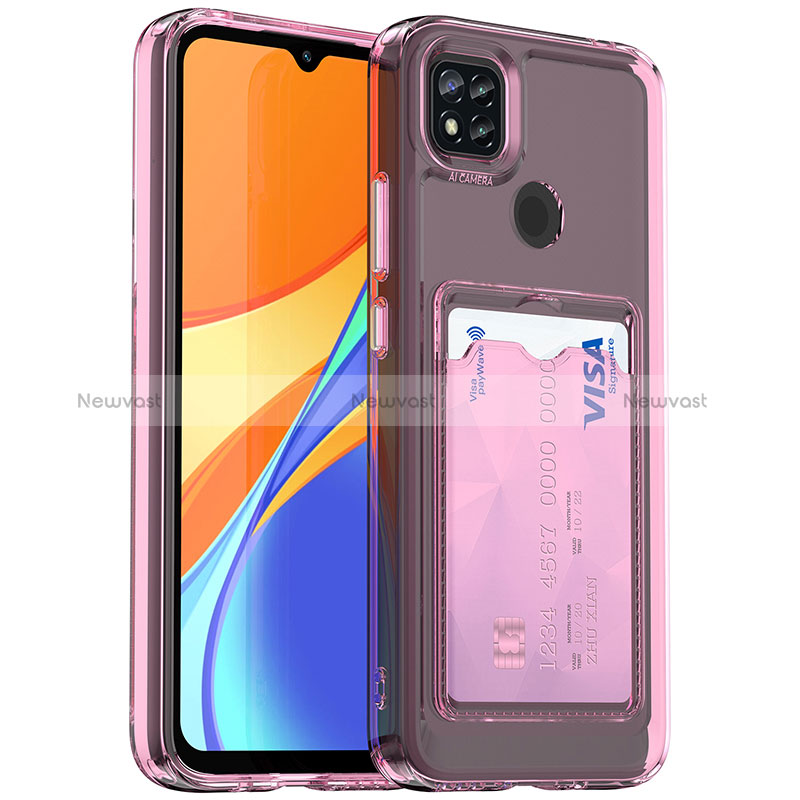 Ultra-thin Transparent TPU Soft Case Cover HD1 for Xiaomi POCO C3 Pink