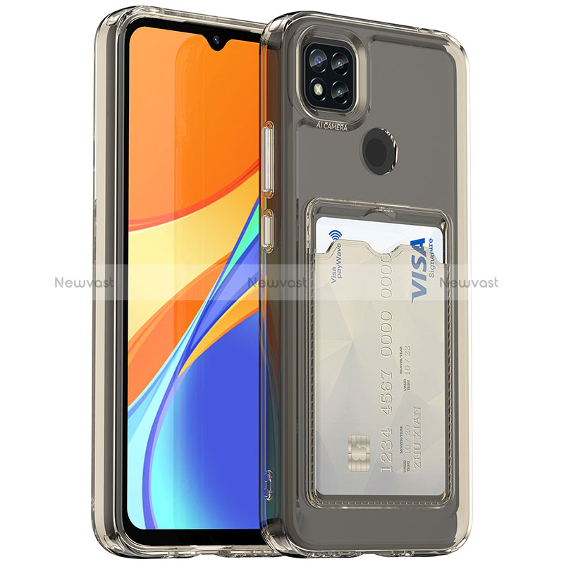 Ultra-thin Transparent TPU Soft Case Cover HD1 for Xiaomi POCO C31 Gray