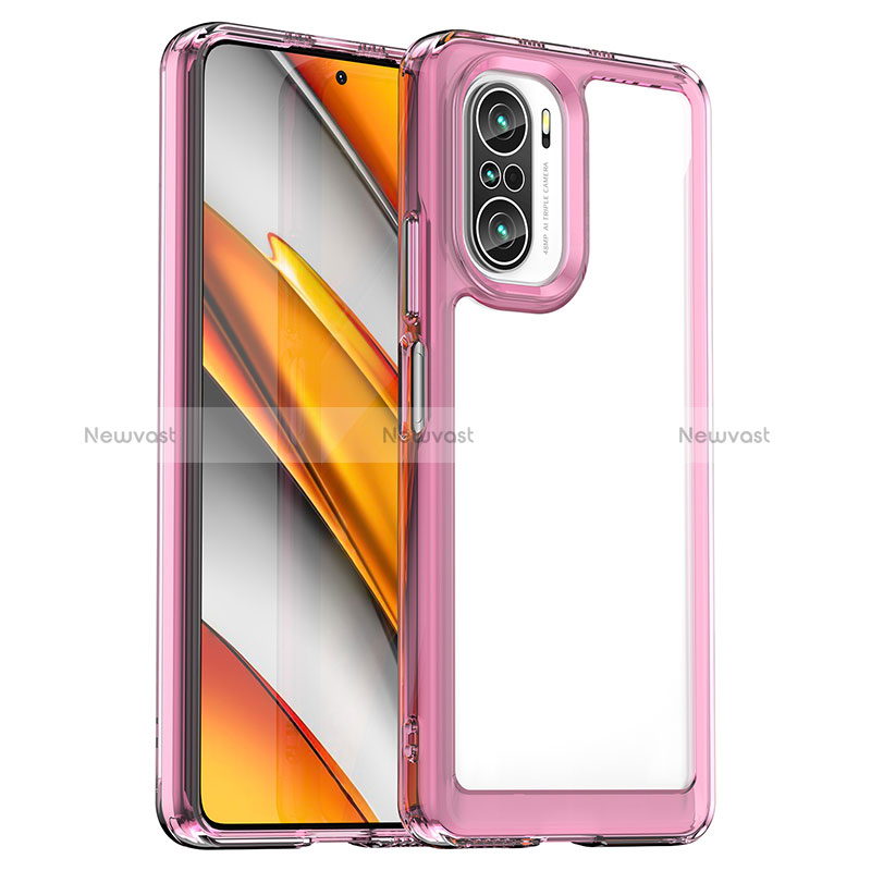 Ultra-thin Transparent TPU Soft Case Cover JS2 for Xiaomi Mi 11i 5G Pink