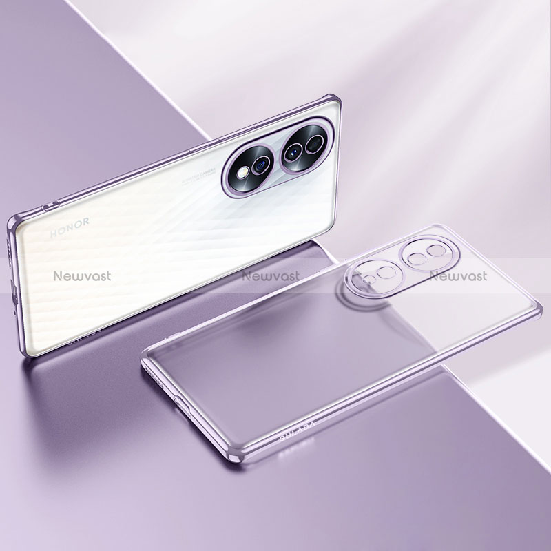 Ultra-thin Transparent TPU Soft Case Cover LD1 for Huawei Honor 70 5G Purple