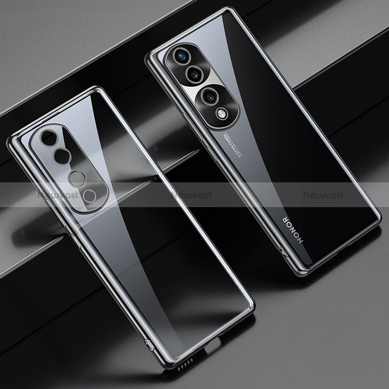 Ultra-thin Transparent TPU Soft Case Cover LD1 for Huawei Honor 70 Pro 5G Black