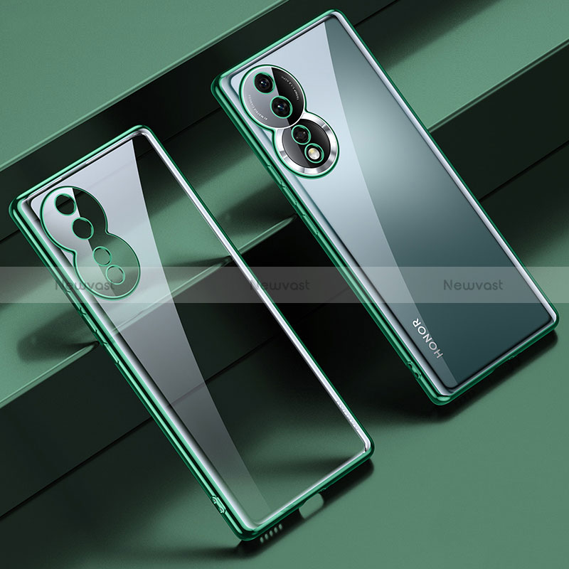 Ultra-thin Transparent TPU Soft Case Cover LD1 for Huawei Honor 80 5G Green