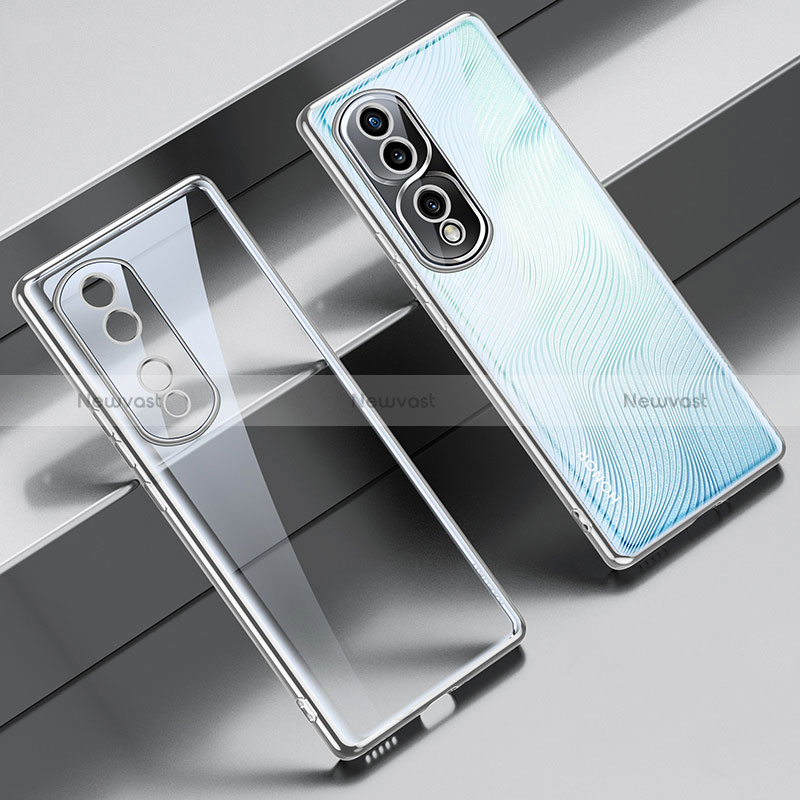 Ultra-thin Transparent TPU Soft Case Cover LD1 for Huawei Honor 80 Pro 5G Silver