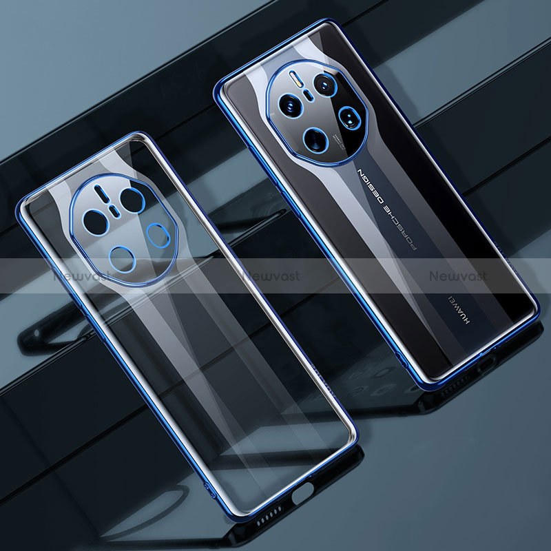 Ultra-thin Transparent TPU Soft Case Cover LD1 for Huawei Mate 50 RS Blue