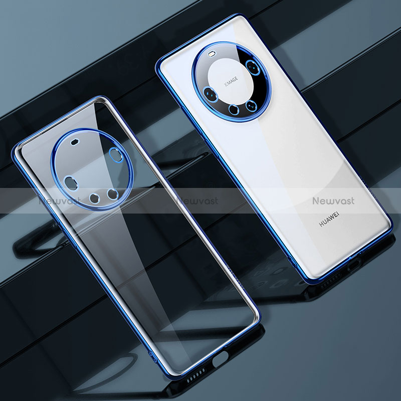 Ultra-thin Transparent TPU Soft Case Cover LD1 for Huawei Mate 60 Blue