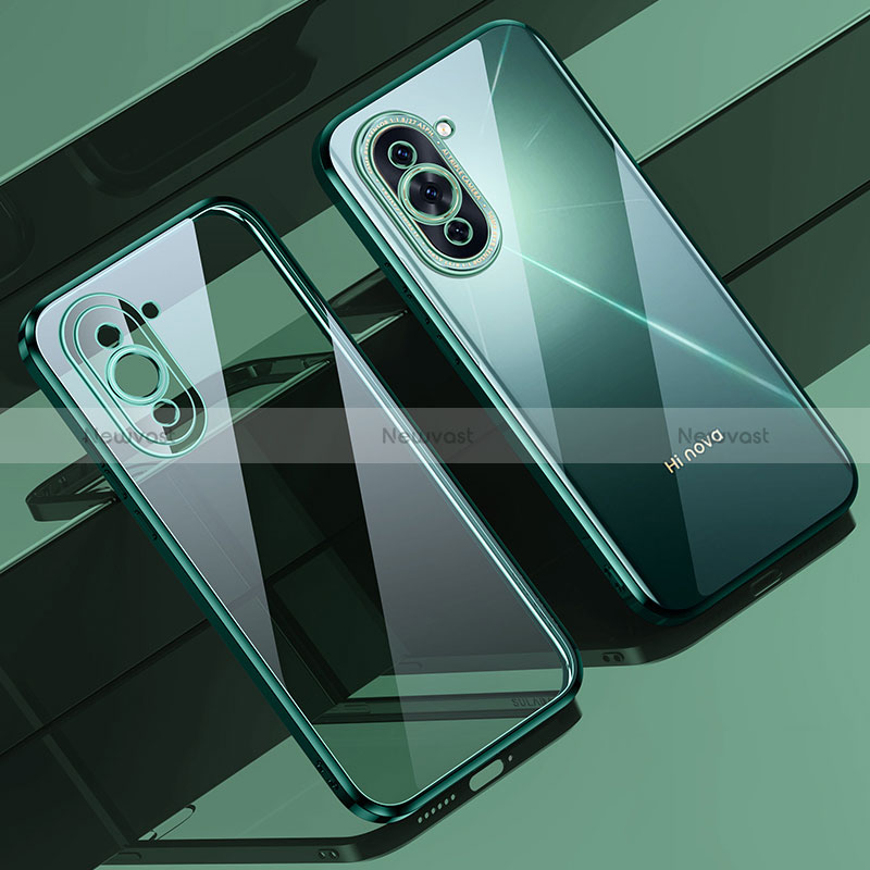 Ultra-thin Transparent TPU Soft Case Cover LD1 for Huawei Nova 10 Green