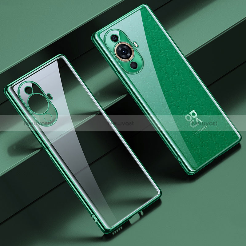 Ultra-thin Transparent TPU Soft Case Cover LD1 for Huawei Nova 11 Green