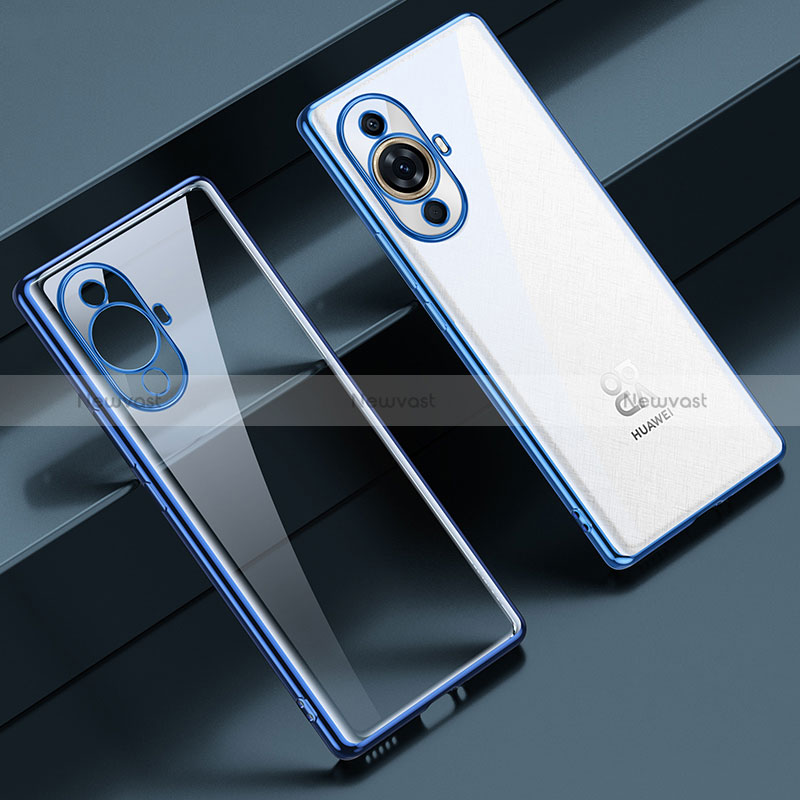 Ultra-thin Transparent TPU Soft Case Cover LD1 for Huawei Nova 11 Ultra Blue