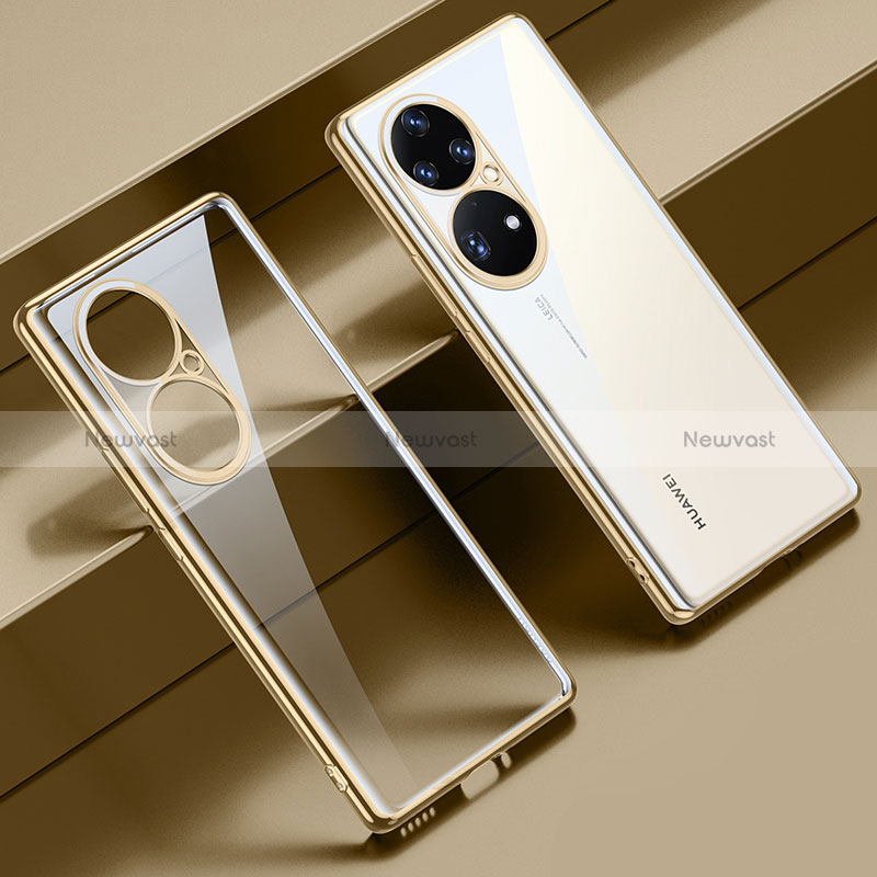 Ultra-thin Transparent TPU Soft Case Cover LD1 for Huawei P50 Gold