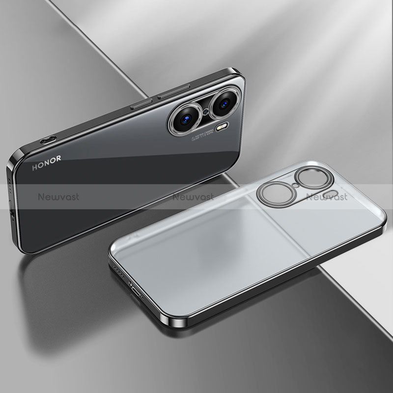 Ultra-thin Transparent TPU Soft Case Cover LD2 for Huawei Honor 60 5G Black