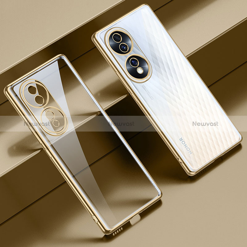 Ultra-thin Transparent TPU Soft Case Cover LD2 for Huawei Honor 70 5G Gold