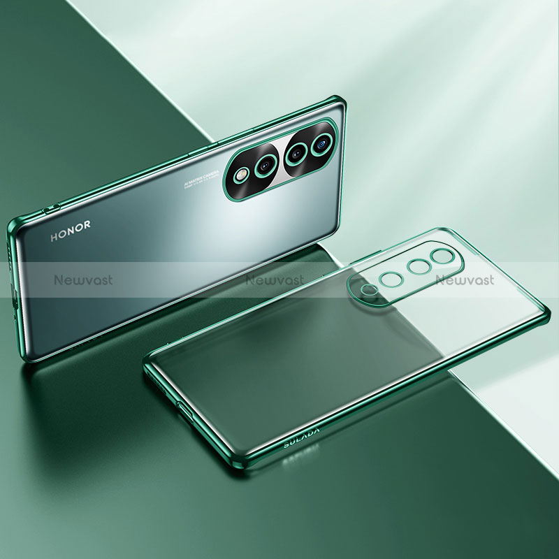 Ultra-thin Transparent TPU Soft Case Cover LD2 for Huawei Honor 70 Pro 5G Green