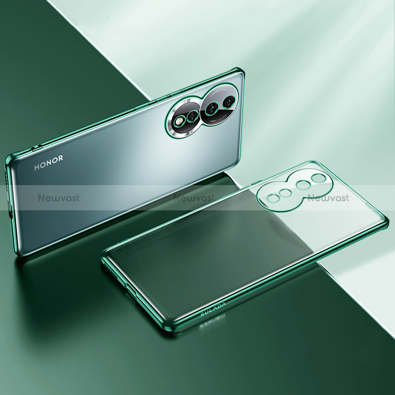 Ultra-thin Transparent TPU Soft Case Cover LD2 for Huawei Honor 80 5G Green