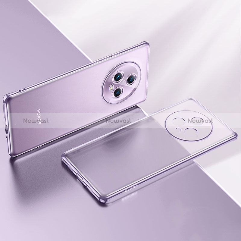 Ultra-thin Transparent TPU Soft Case Cover LD2 for Huawei Honor Magic5 5G Purple