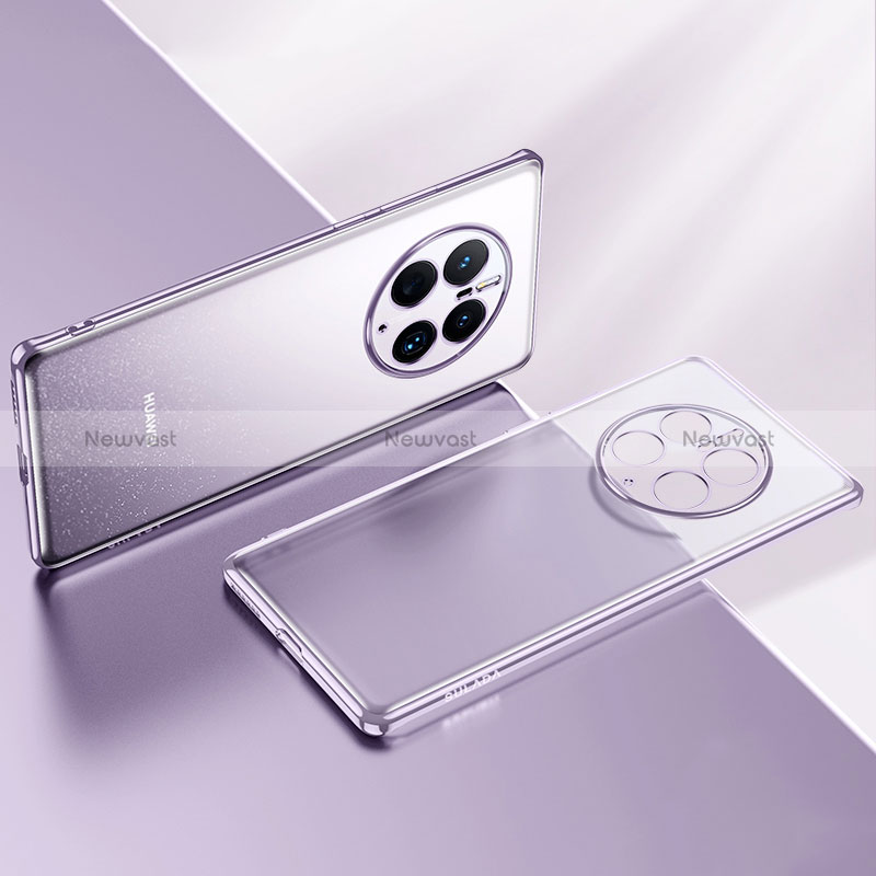 Ultra-thin Transparent TPU Soft Case Cover LD2 for Huawei Mate 50 Pro Purple