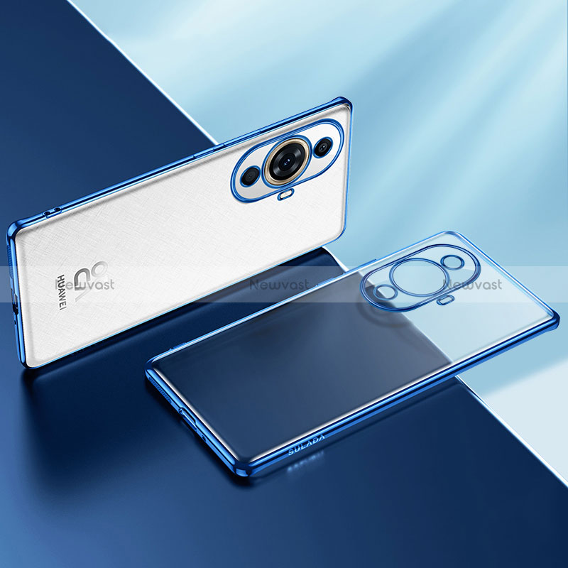 Ultra-thin Transparent TPU Soft Case Cover LD2 for Huawei Nova 11 Blue