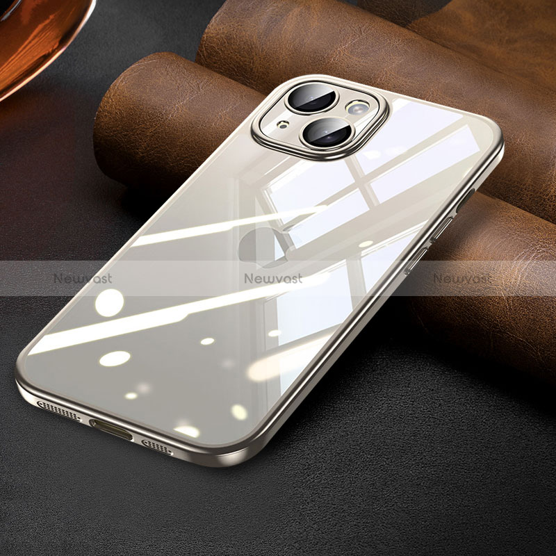 Ultra-thin Transparent TPU Soft Case Cover LD7 for Apple iPhone 14 Gray