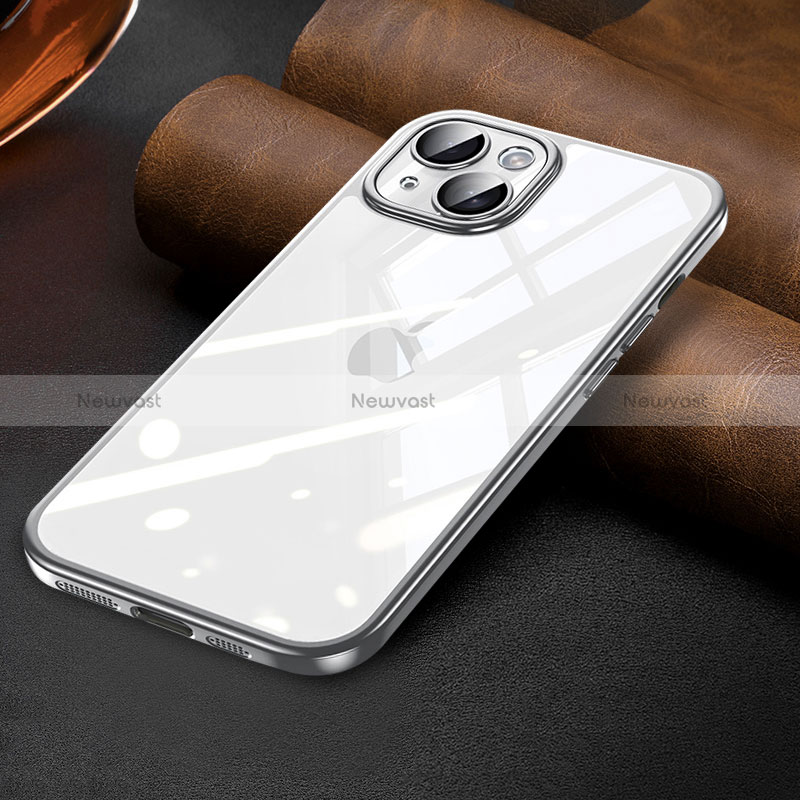 Ultra-thin Transparent TPU Soft Case Cover LD7 for Apple iPhone 14 Plus Silver