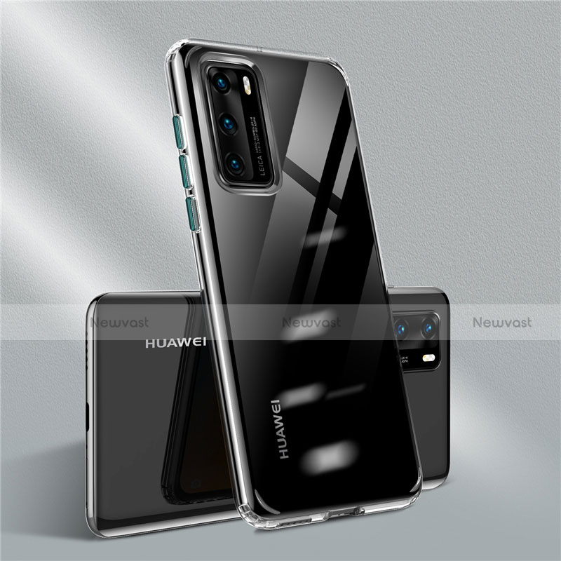 Ultra-thin Transparent TPU Soft Case Cover N01 for Huawei P40 Midnight Green