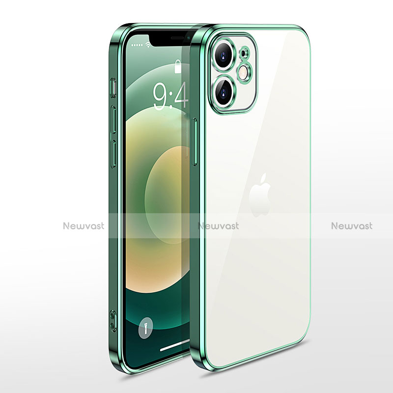 Ultra-thin Transparent TPU Soft Case Cover N04 for Apple iPhone 12 Mini Green