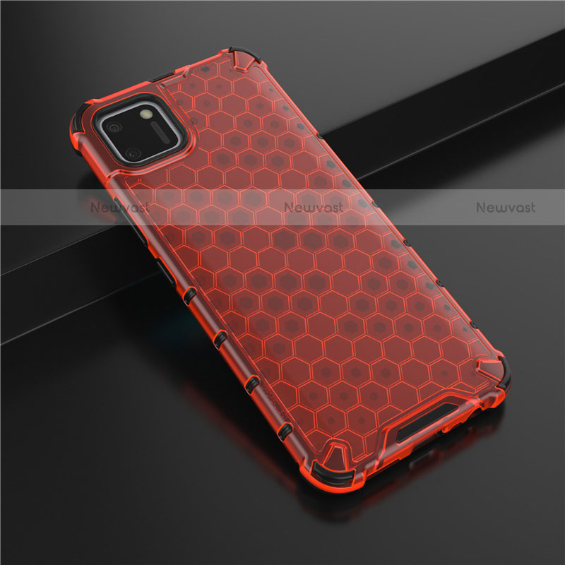 Ultra-thin Transparent TPU Soft Case Cover P01 for Realme C11 Red